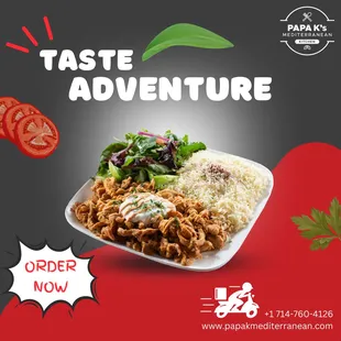 Embark on a tantalizing taste adventure at Papa K's, where every bite transports you to the vibrant flavors of the Mediterranean.