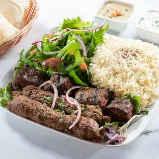 Beef & Kofta Kabob Plate