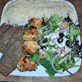 Chicken Kabob & Gyro Plate