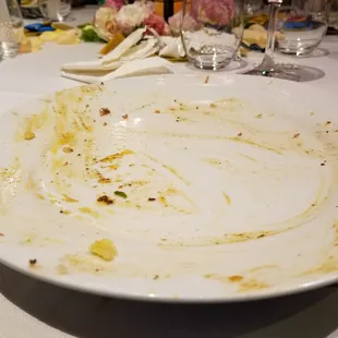 An empty plate says alot about Walter's food