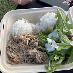Kalua pig plate.