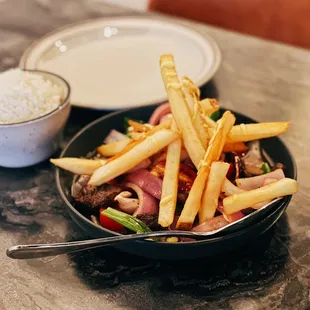 Lomo - skirt steak stir fry