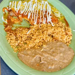 Red/Green Enchilada combo