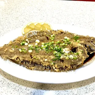 Deep fried whole sole