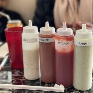 Very clean and cold condiments (I hate condiments that have been on table for hours.