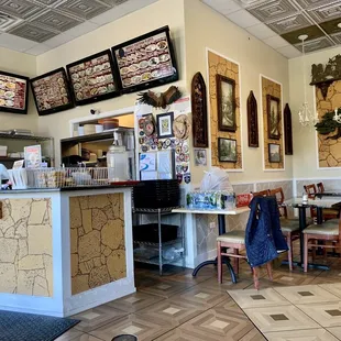 the interior of the restaurant