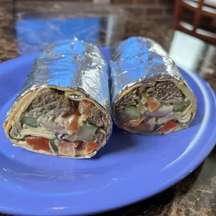 Inside the Beef Kabob Wrap