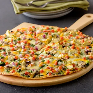 Thin Crust. Gourmet Veggie