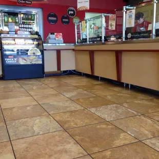 the inside of a restaurant