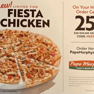 a pizza with chicken on it