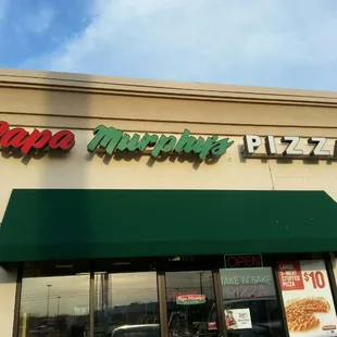 the front of the restaurant