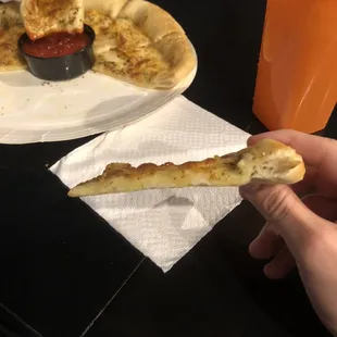 Thin cheesy bread