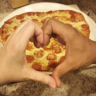 Valentine's Day pizza