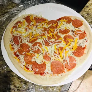Before baking (Heart-Pizza)