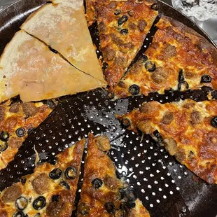 Burnt top trying to get the bottom to cook.