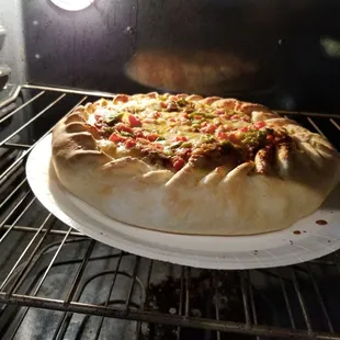 Pizza in my oven.