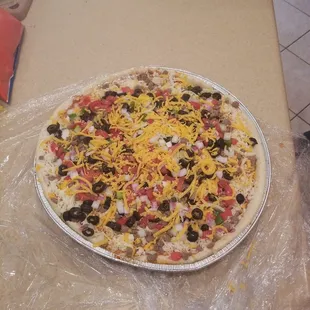 Taco Pizza Pan Crust Large