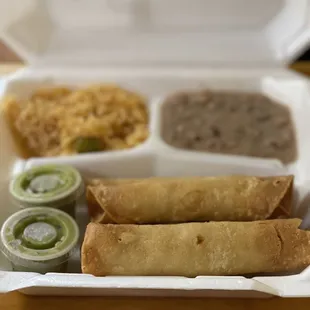Chicken taquitos plate