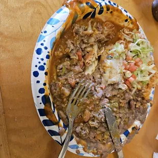 This is what I left on the table. I wouldn't feed it to my dog.