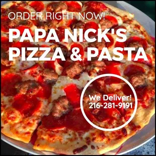 Papa Nick&apos;s Pizza delivers!