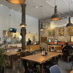 Restaurant main dining room &amp; counter.