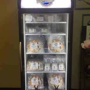 Papa Odie's merchandising freezer inside Angela's Bakery