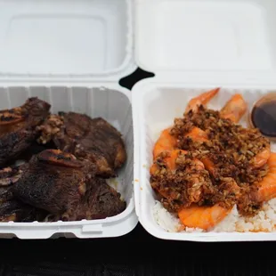 This combo tho (Kalbi short ribs side order 6pcs) *7/16/23 *shrimp fR. ROMY's of course
