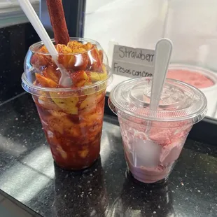 Mangonada &amp; Strawberry ice cream. So good!