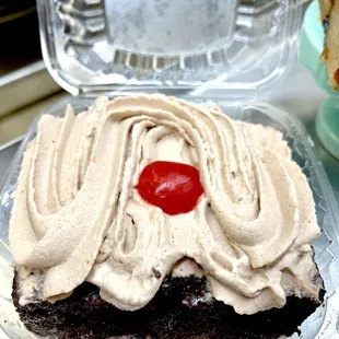 Chocolate Tres Leches- chocolate 3 milk cake topped with light whipped cream icing.