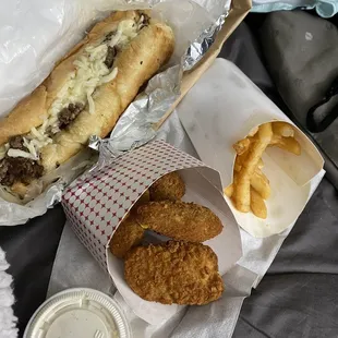 Steak cheese and onion sub