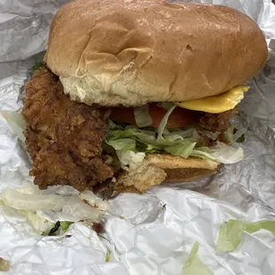 Chicken sandwich add cheese