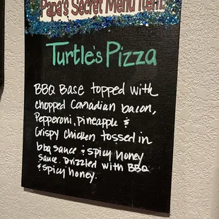 Turtle&apos;s Pizza. Do yourself a favor and order this!