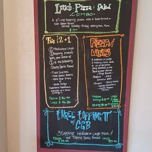 Daily specials
