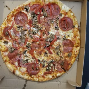 a pizza in a box