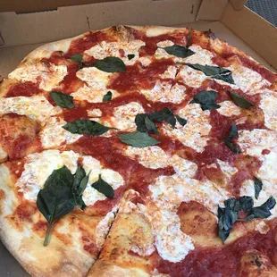 Large margarita pizza $18