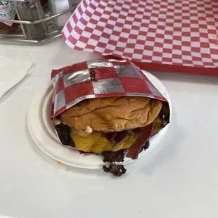 Bacon smash burger