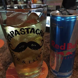 Sugar Free Red Bull at the Stache