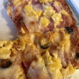 Hawaiian with black olives