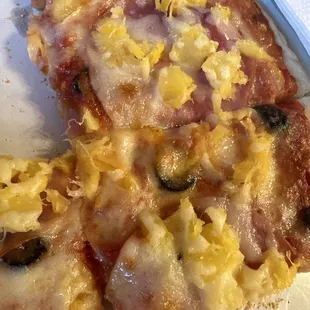 Hawaiian with black olives