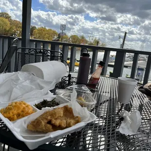 a tray of food on a table