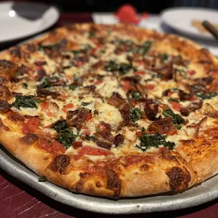 Large Chicken, bacon, Spinach, and tomatoes