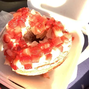 Strawberry cronut