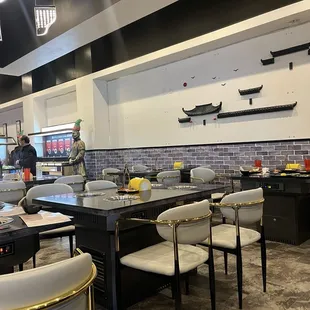 interior, sushi and sashimi