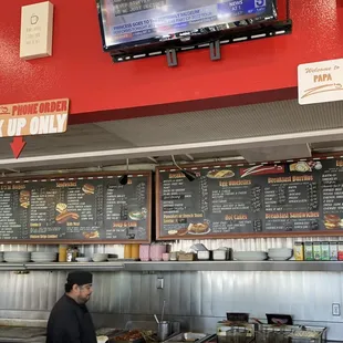 Menu and prices.
