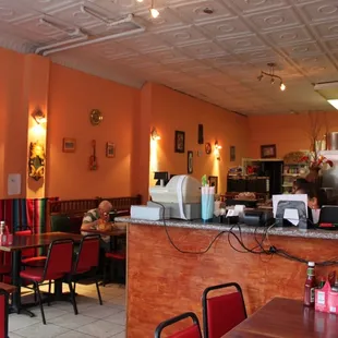 the dining area