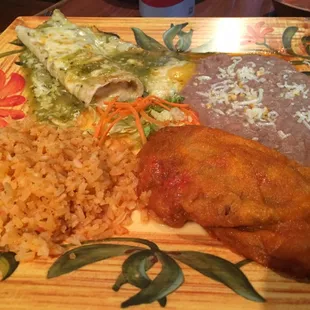 Combo 1: enchilada and relleno