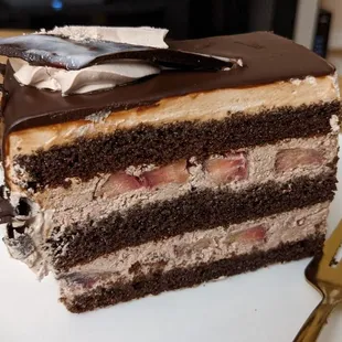 Chocolate strawberry cake...meh