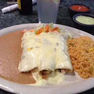 Spinach and spinach enchiladas; so yummy