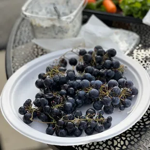 Grapes being processed
