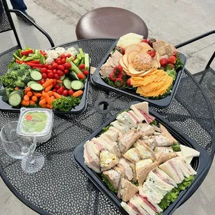 A little food with great wine